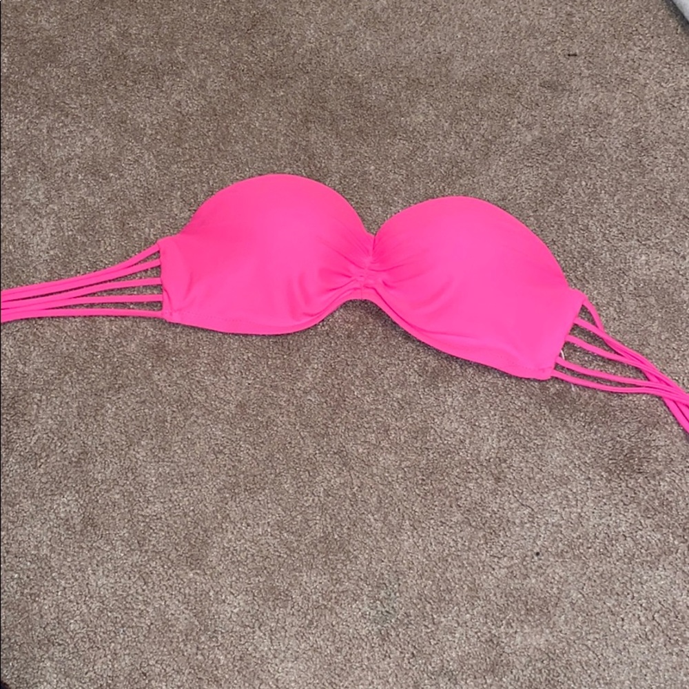 Pink xhilaration strapless bathing suit
